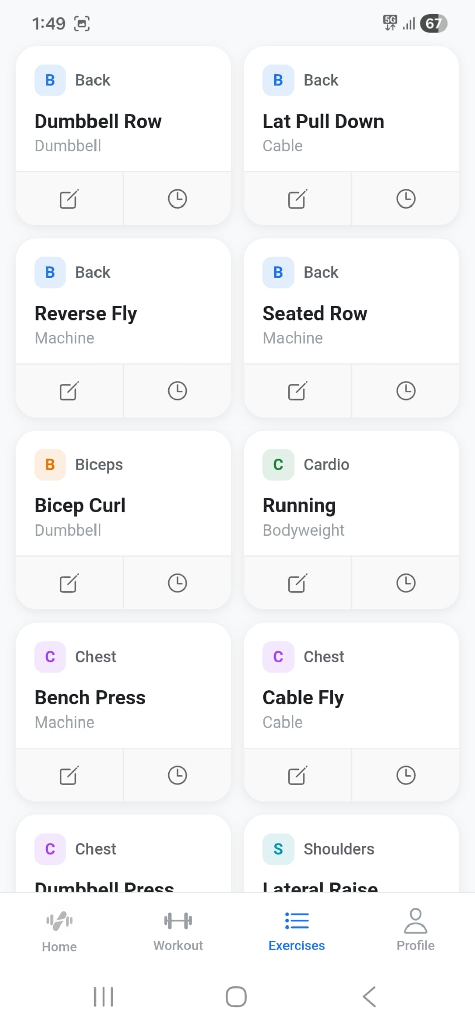 Exercise library