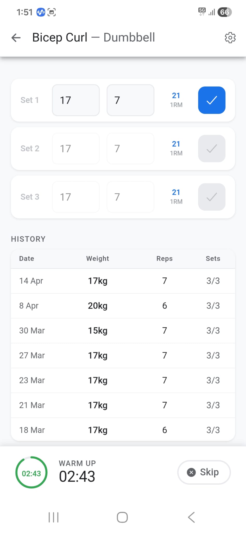 Active workout